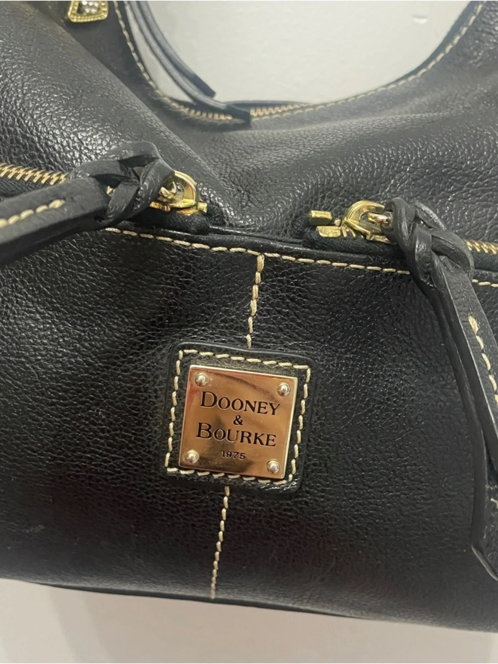 Y2K Dooney & Bourke Black Leather Hobo with